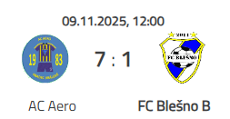 AC Aero: FC Blešno B 7:1 (4:1)